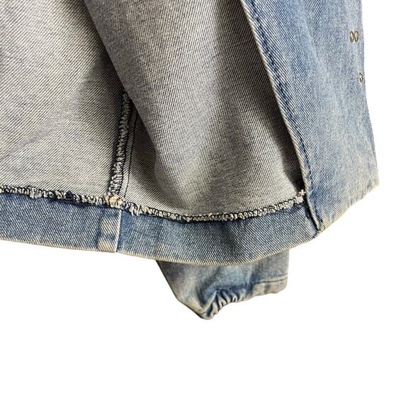 Vintage Goal by Hot Property Rhinestone Studded Denim Jean Jacket Small AS IS - Picture 7 of 12
